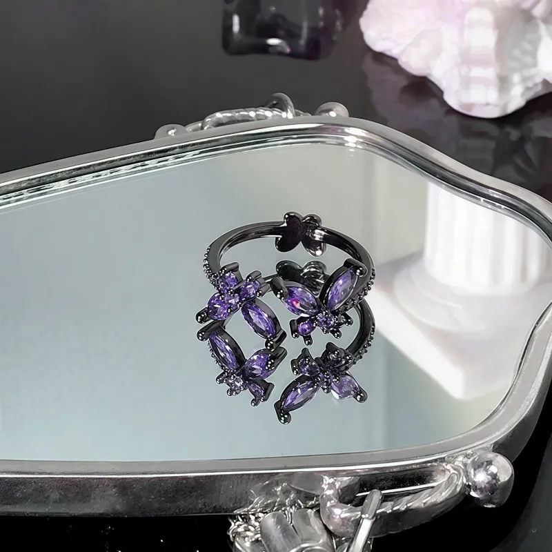 KING OF BLING Alloy Zircon Rings Unisex-15