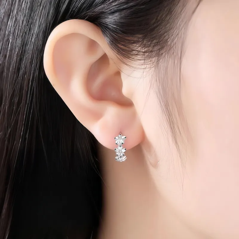 KING OF BLING 925 Sterling Silver Earrings Unisex-3