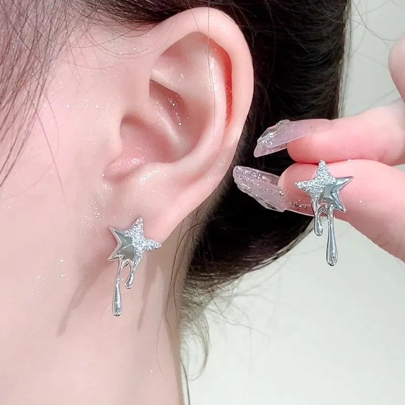 KING OF BLING 925 Sterling Silver With Zircon Earrings Women's-5