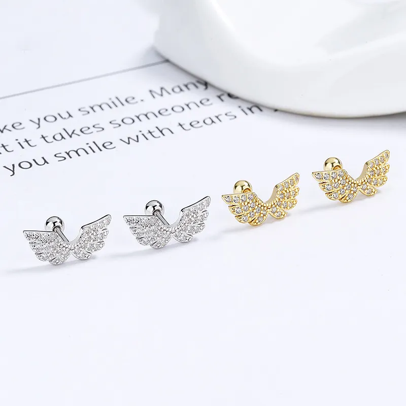 KING OF BLING Titanium Steel Zircon Stud Earrings Unisex Year Of The Snake Good Luck-2