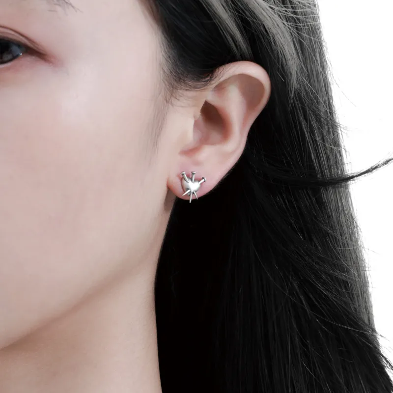 KING OF BLING Alloy Stud Earrings Unisex Good Luck-1