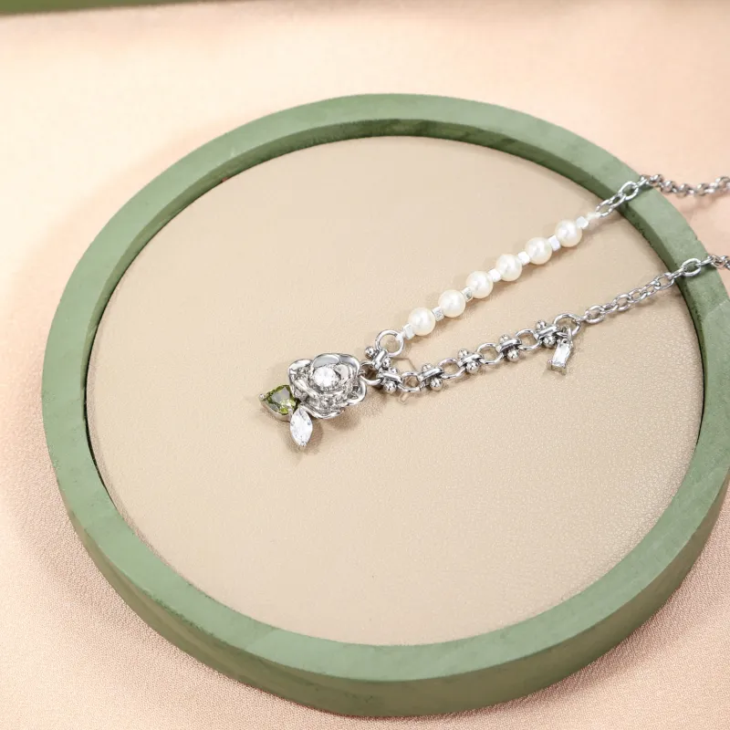 KING OF BLING Alloy, Zircon, Faux Pearl Necklaces Women's-2