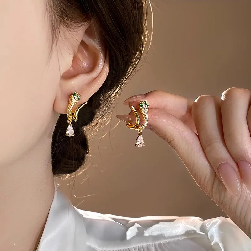 KING OF BLING Alloy With Zircon Stud Earrings Women's-14