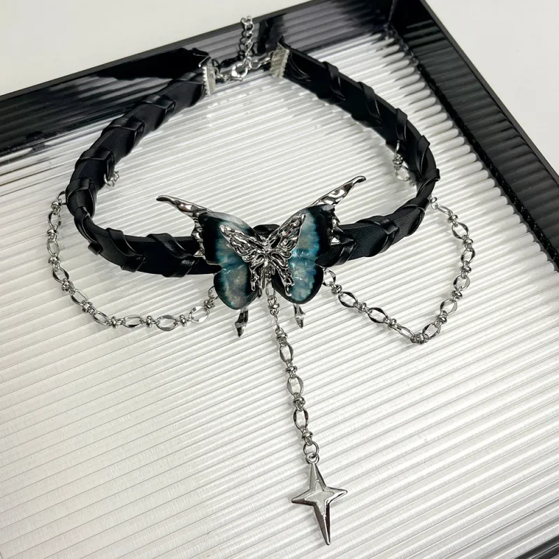 KING OF BLING Alloy Leather Necklaces Unisex-7