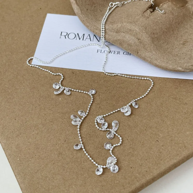 KING OF BLING 25 Silver With Zircon Necklaces Women's Good Luck-1