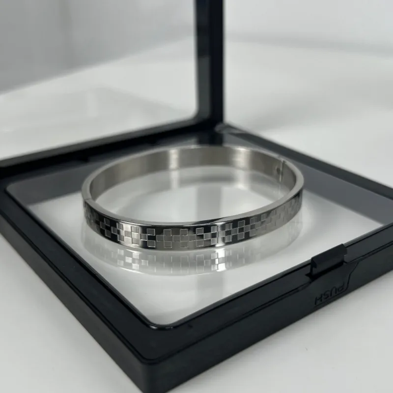 KING OF BLING Titanium Steel Bangles Unisex Niche Design-5