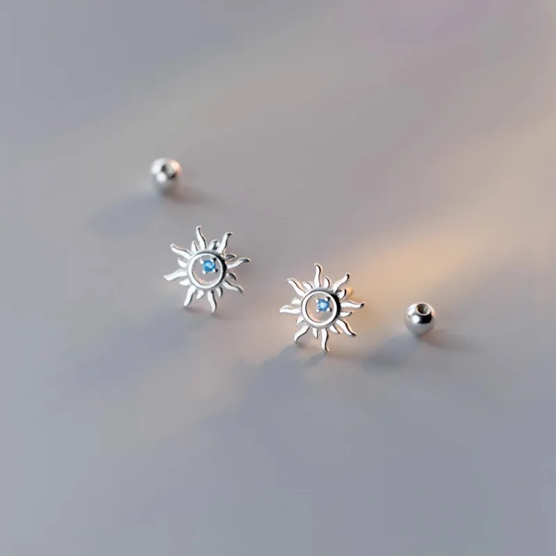 KING OF BLING 925 Sterling Silver Stud Earrings Unisex-3