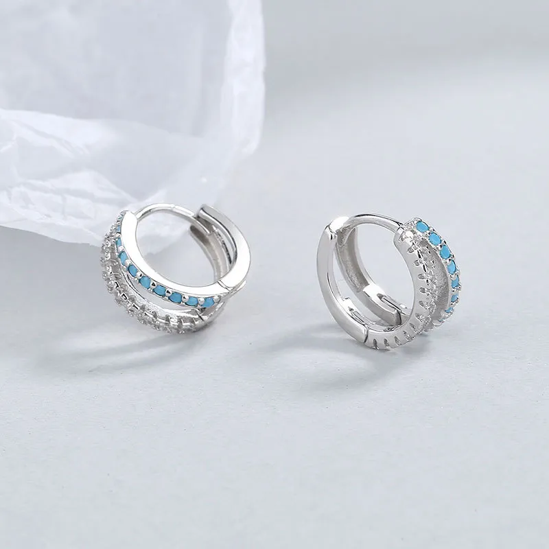 KING OF BLING 925 Sterling Silver With Zircon Earrings Unisex Year Of The Snake Good Luck-4