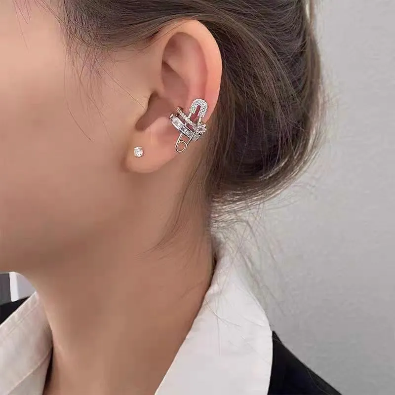 KING OF BLING Alloy With Zircon Clip On Earrings Unisex-1