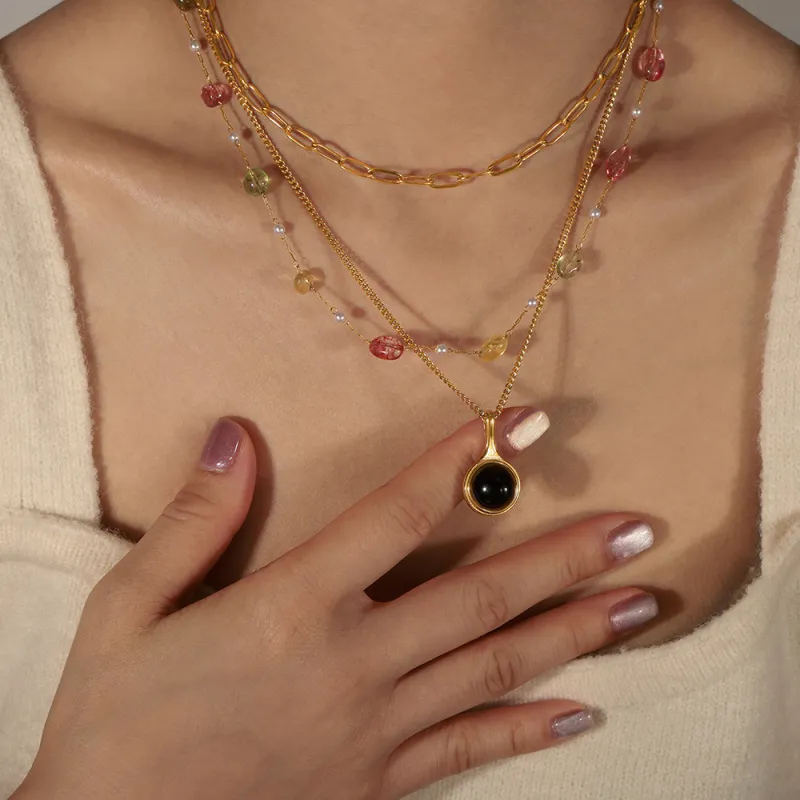 KING OF BLING Titanium Steel Necklaces Women's Year Of The Snake Good Luck-1