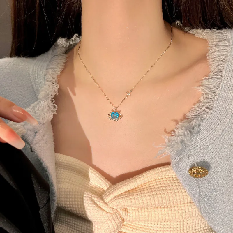 KING OF BLING 925 Sterling Silver With Zircon Necklaces Women's Good Luck-3