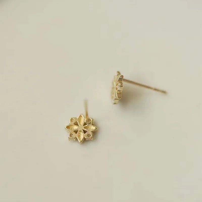 KING OF BLING 925 Sterling Silver With Zircon Stud Earrings Women's-3
