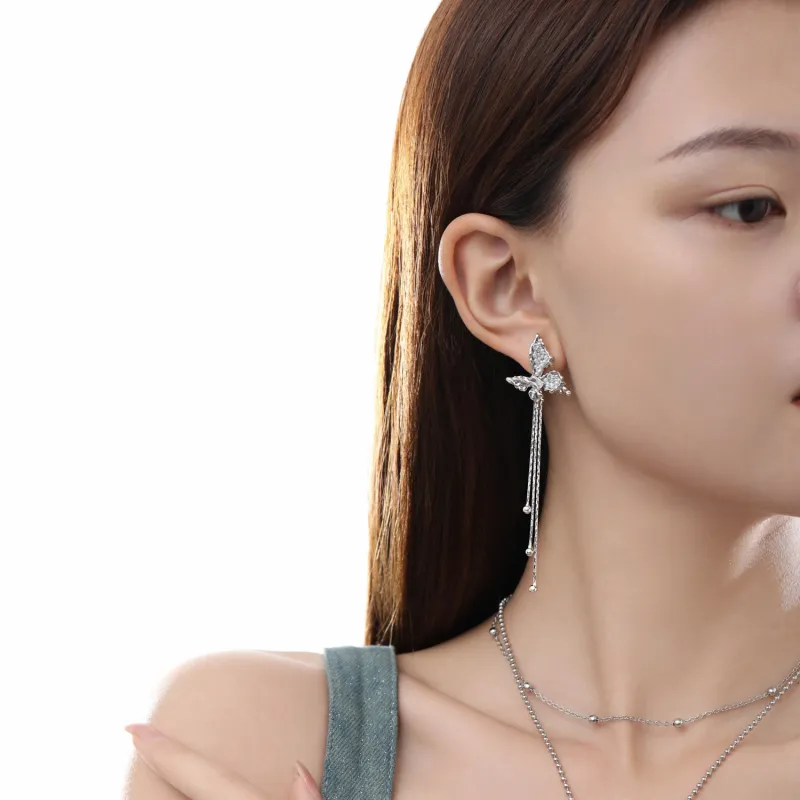 KING OF BLING Alloy, Zircon, Glass, Artificial Pearl Earrings Women's-5