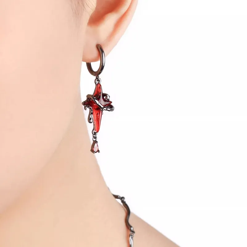 KING OF BLING Alloy, Zircon, Resin Earrings Unisex-4