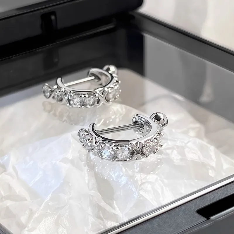 KING OF BLING Alloy With Zircon Earrings Unisex-3