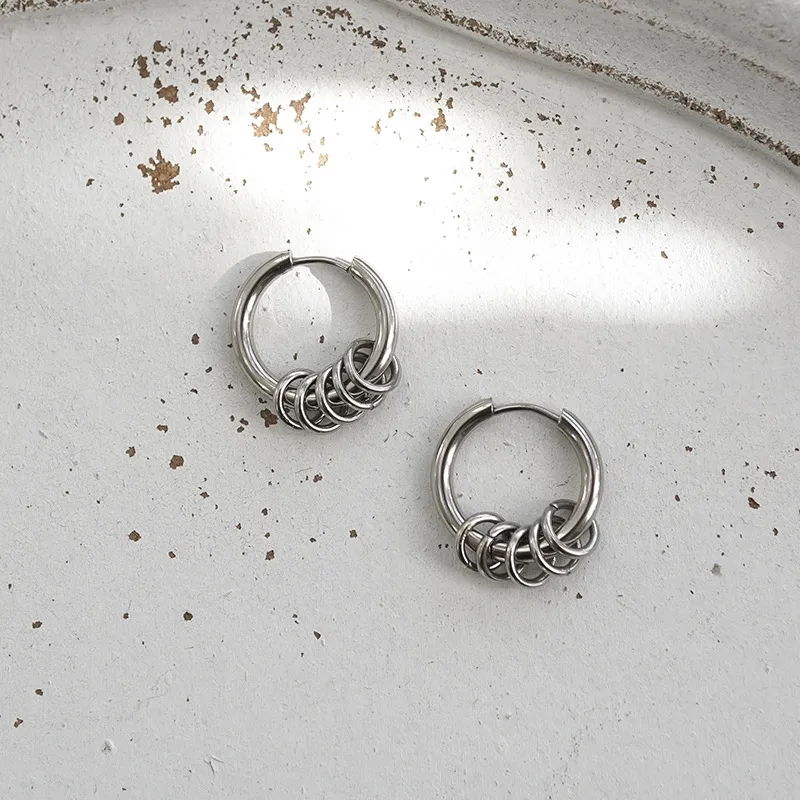 KING OF BLING Titanium Steel Earrings Unisex-2