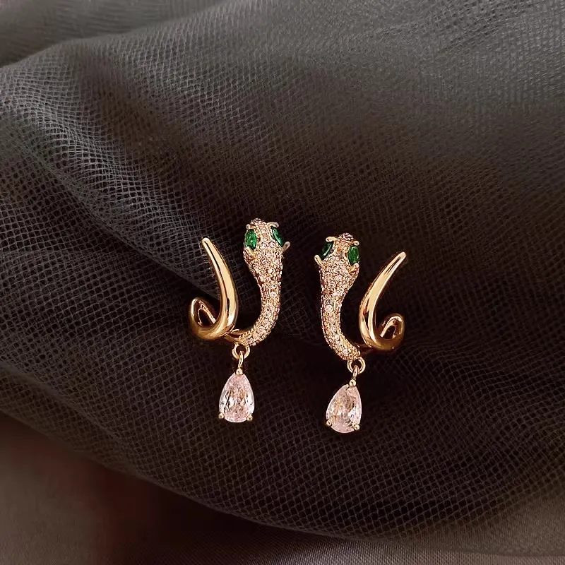 KING OF BLING Alloy With Zircon Stud Earrings Women's-9