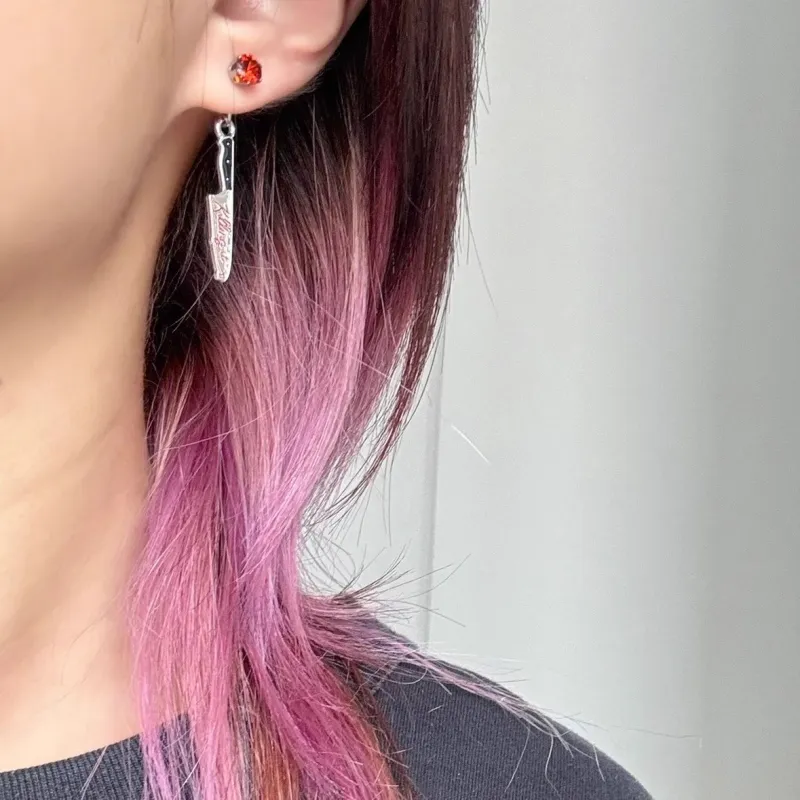 KING OF BLING Alloy, Synthetic Gemstone Stud Earrings Unisex Year Of The Snake Good Luck-6