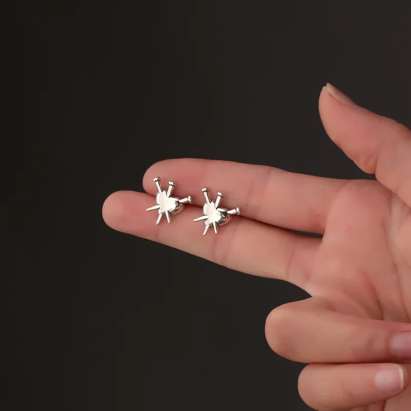 KING OF BLING Alloy Stud Earrings Unisex Good Luck-4