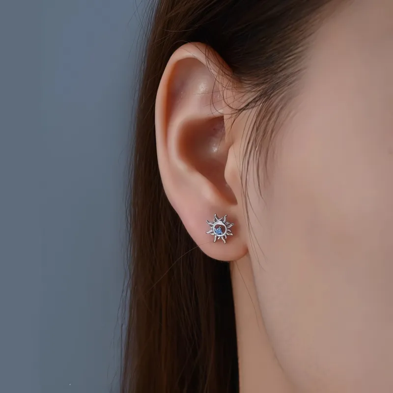 KING OF BLING 925 Sterling Silver Stud Earrings Unisex-5