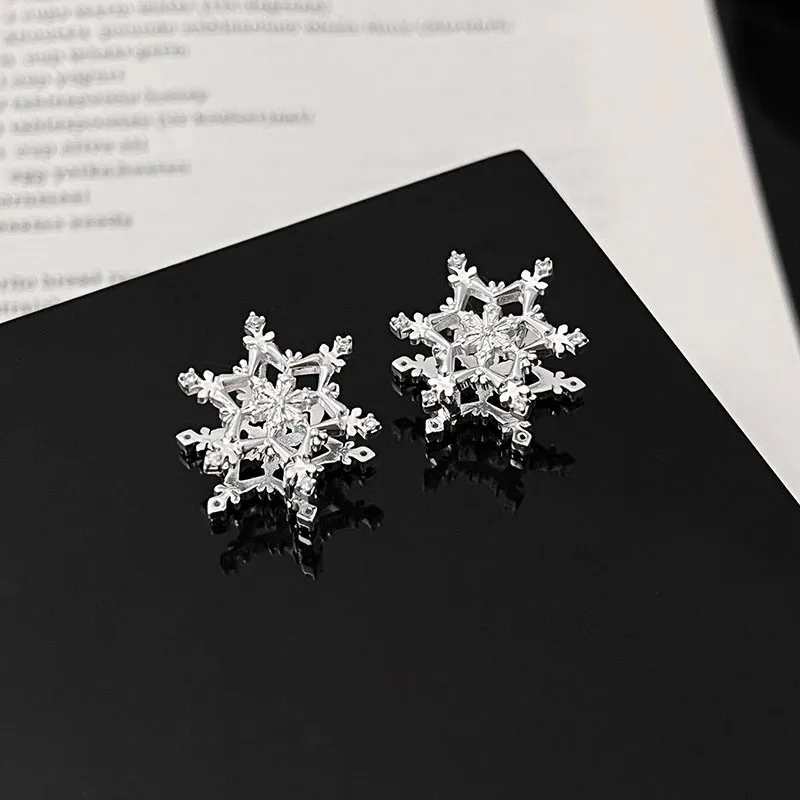 KING OF BLING 925 Sterling Silver Needle, Alloy Stud Earrings Women's-7