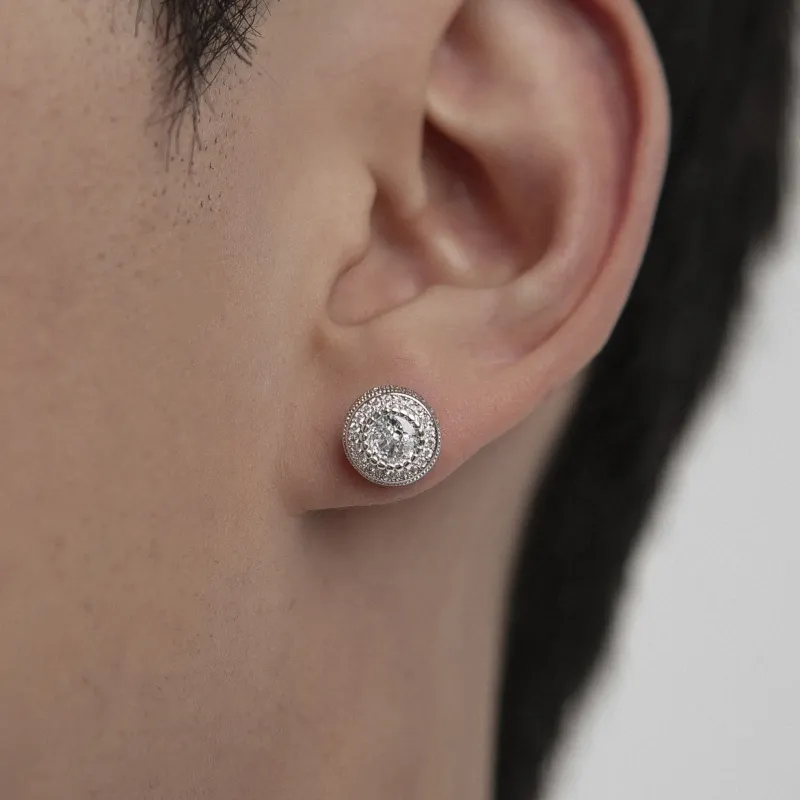 KING OF BLING Alloy With Zircon Stud Earrings Unisex-7