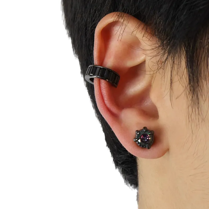 KING OF BLING Alloy With Zircon Stud Earrings Unisex-19