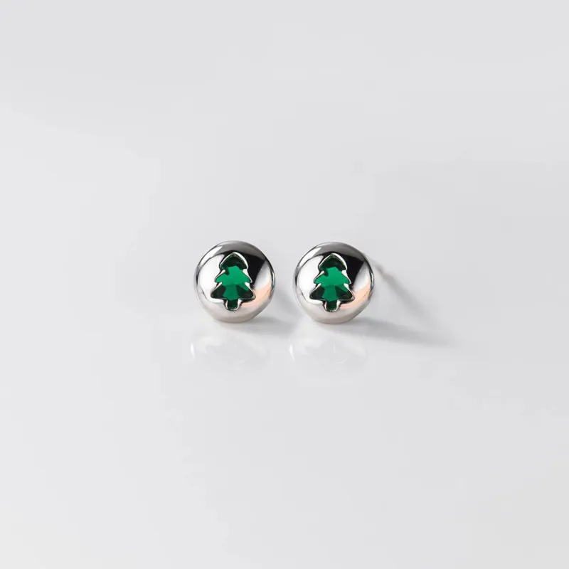 KING OF BLING 925 Sterling Silver With Zircon Stud Earrings Unisex-1