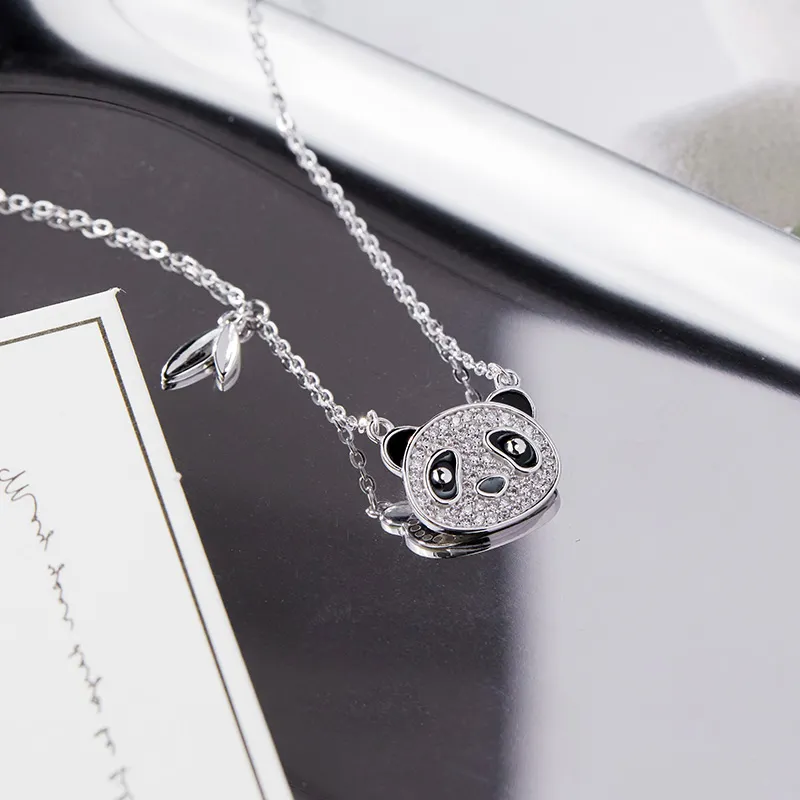 KING OF BLING 925 Sterling Silver With Enamel And Zircon Necklaces Unisex Good Luck-2