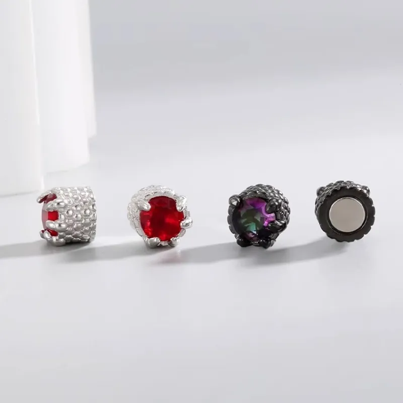 KING OF BLING Alloy With Zircon Stud Earrings Unisex-4