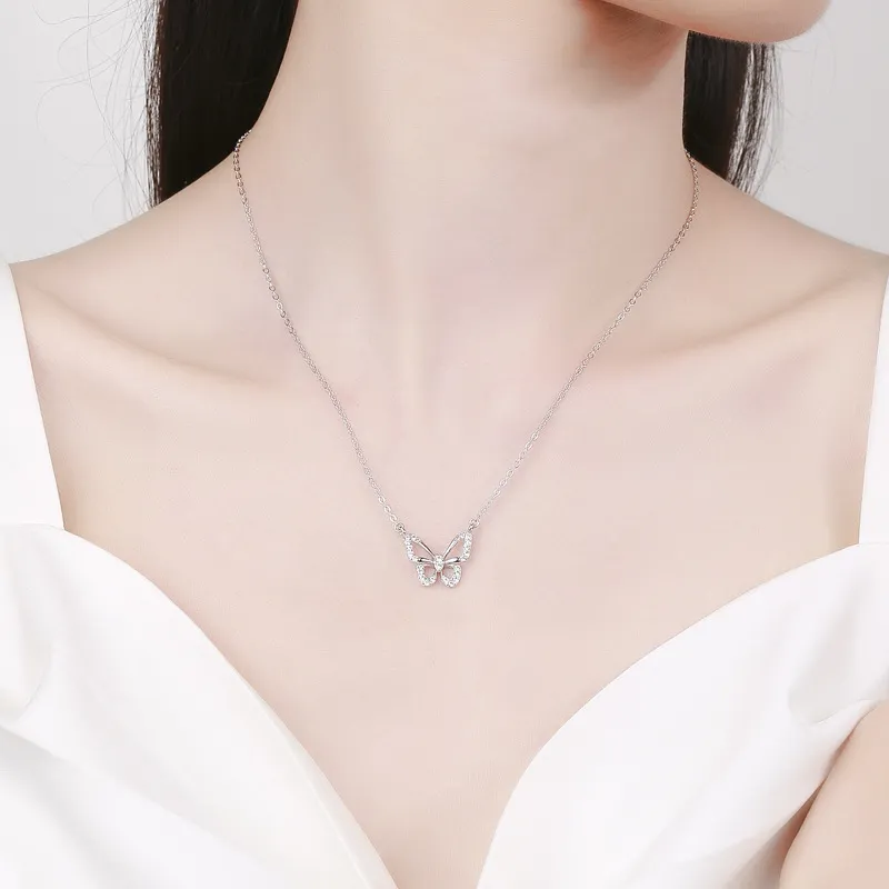 KING OF BLING 925 Sterling Silver With Zircon Necklaces Women's Good Luck-2