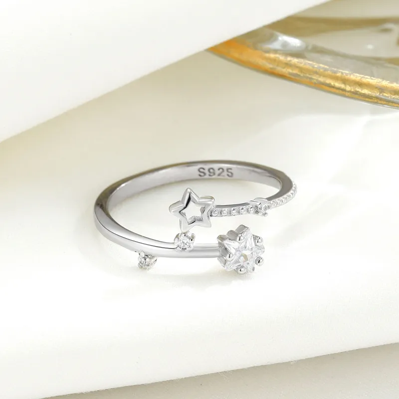 KING OF BLING 925 Sterling Silver With Zircon Rings Women's Year Of The Snake Good Luck-5