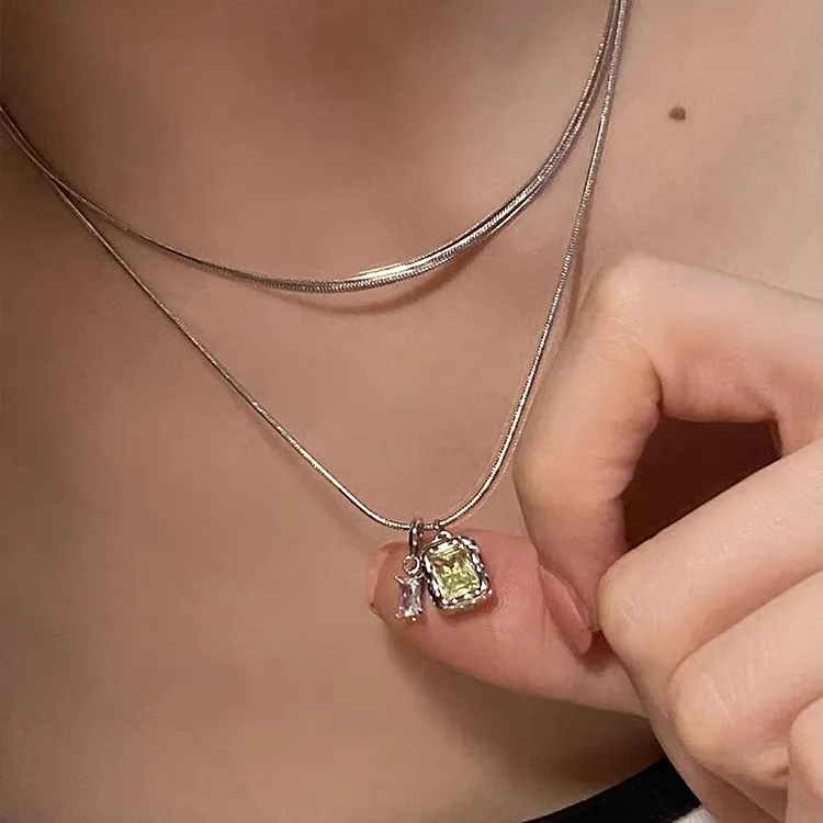 KING OF BLING Alloy With Zircon Necklaces Women's Good Luck-4