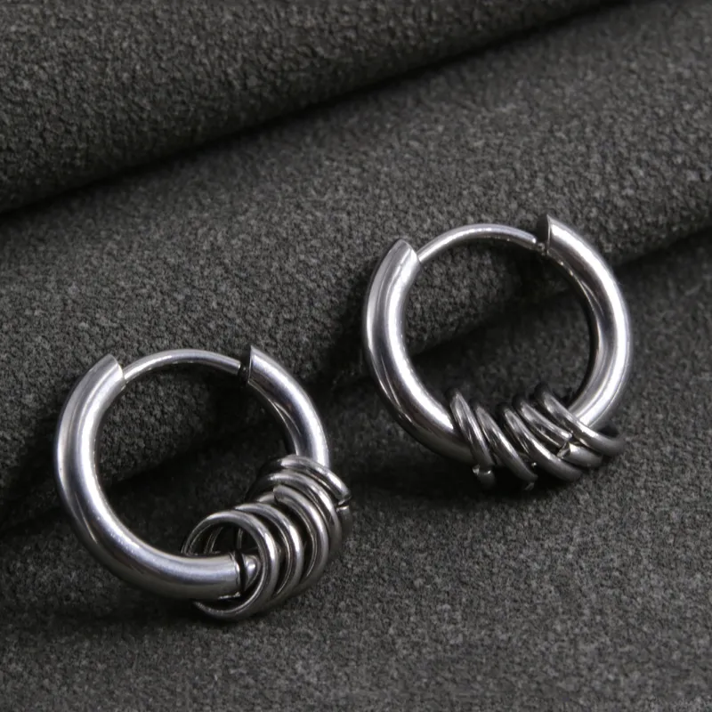 KING OF BLING Titanium Steel Earrings Unisex-1