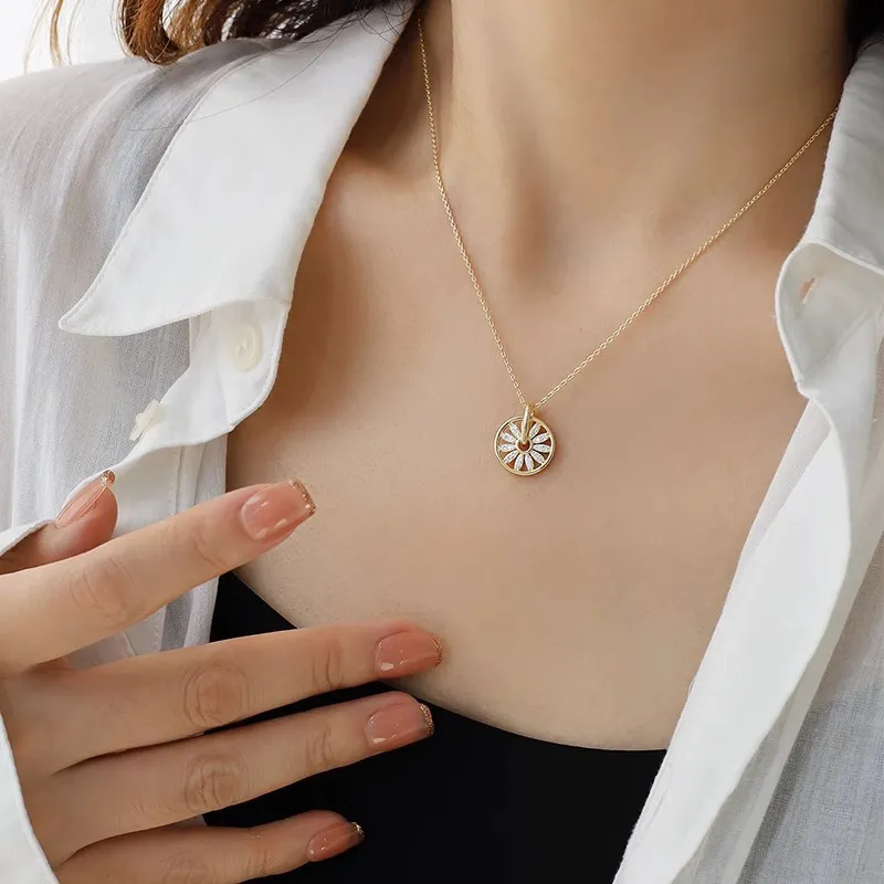 KING OF BLING 925 Sterling Silver With Zircon Necklaces Women's Good Luck-3