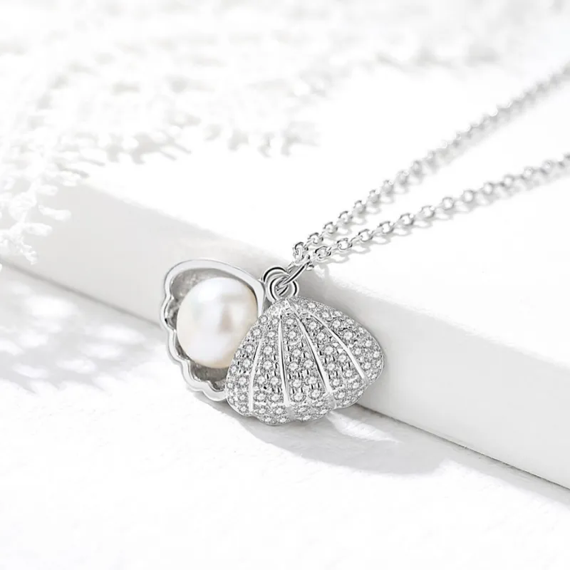 KING OF BLING 925 Silver, Pearl, Cubic Zirconia Necklaces Women's Year Of The Snake Good Luck-1