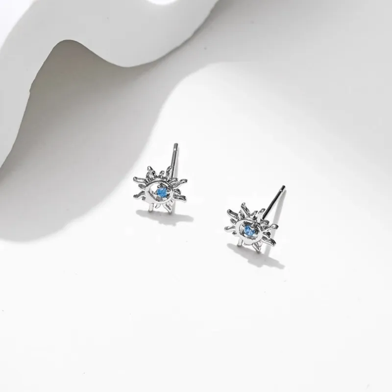 KING OF BLING 925 Sterling Silver Stud Earrings Unisex-2