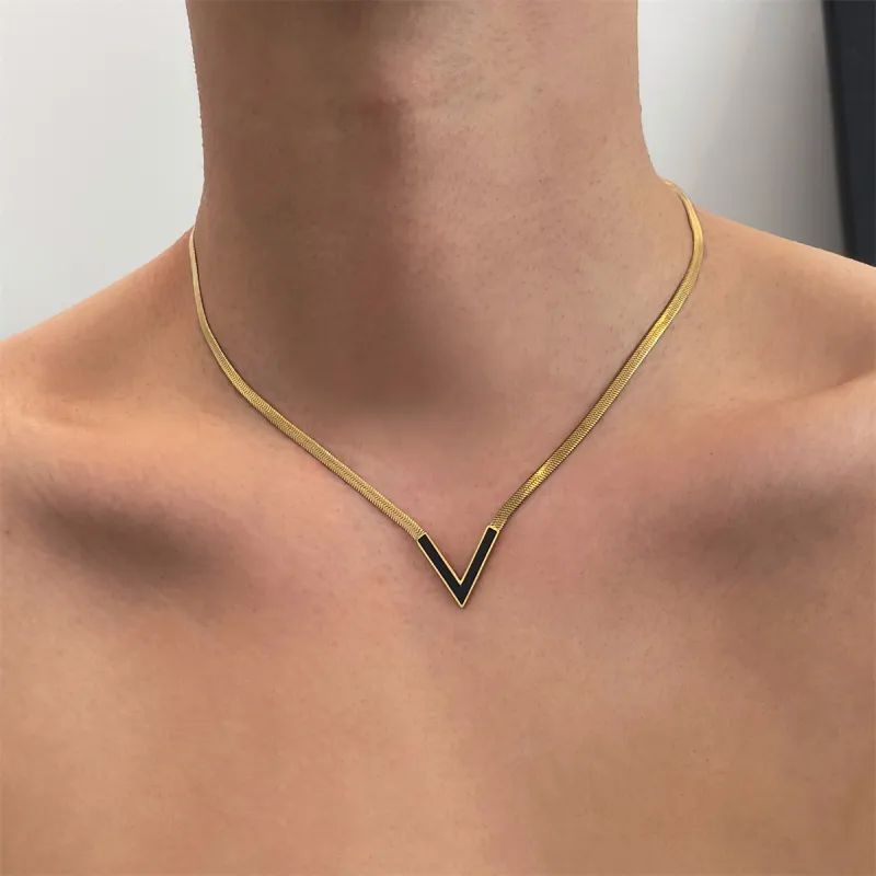 KING OF BLING Titanium Steel, Mother Of Pearl Necklaces Unisex-5