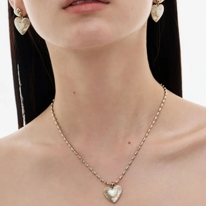 KING OF BLING Copper, Mother Of Pearl Necklaces Unisex Sweet Peach Blossom, Good Luck-4