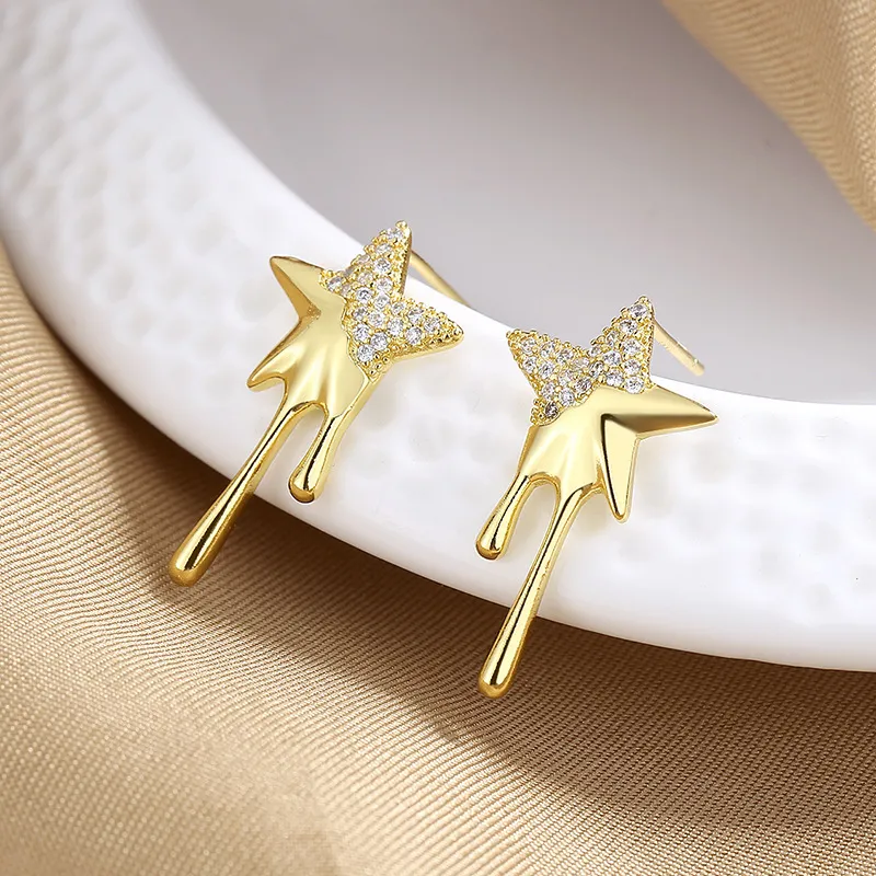 KING OF BLING 925 Sterling Silver With Zircon Earrings Women's-10