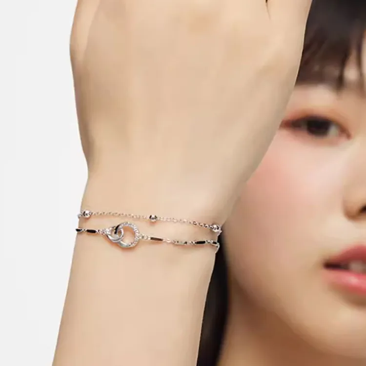 KING OF BLING 925 Sterling Silver With Zircon Bracelets Women's Year Of The Snake Good Luck-5
