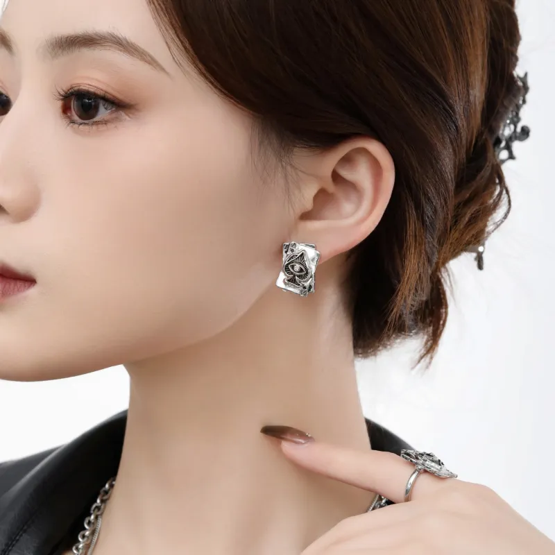 KING OF BLING Alloy, Oil Drip Earrings Women's-5