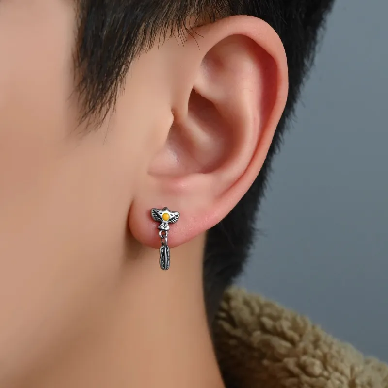 KING OF BLING Alloy, Oil Drip Earrings Unisex-5