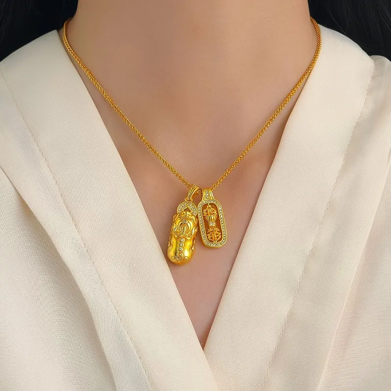 KING OF BLING Copper, Zircon Necklaces Unisex Year Of The Snake Good Luck-5