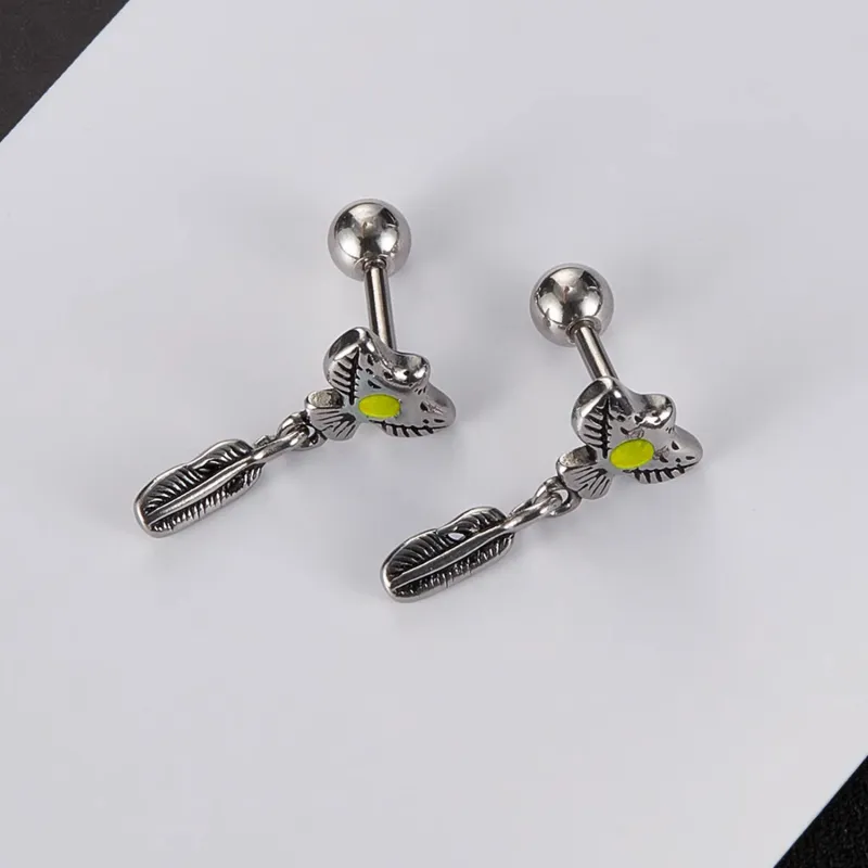 KING OF BLING Alloy, Oil Drip Earrings Unisex-3