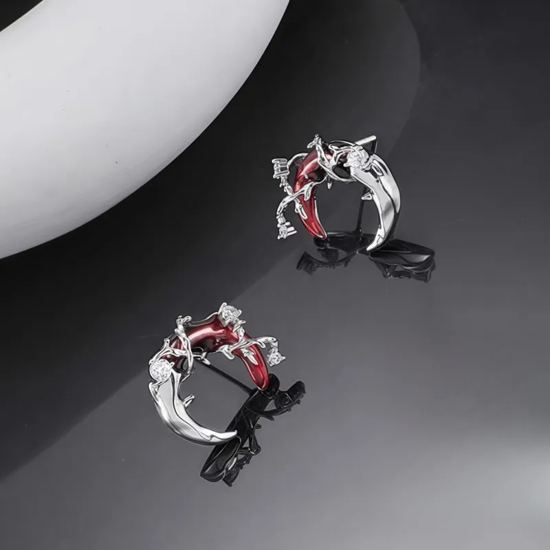 KING OF BLING 925 Sterling Silver Pin, Alloy, Zircon, Resin Stud Earrings Unisex-2