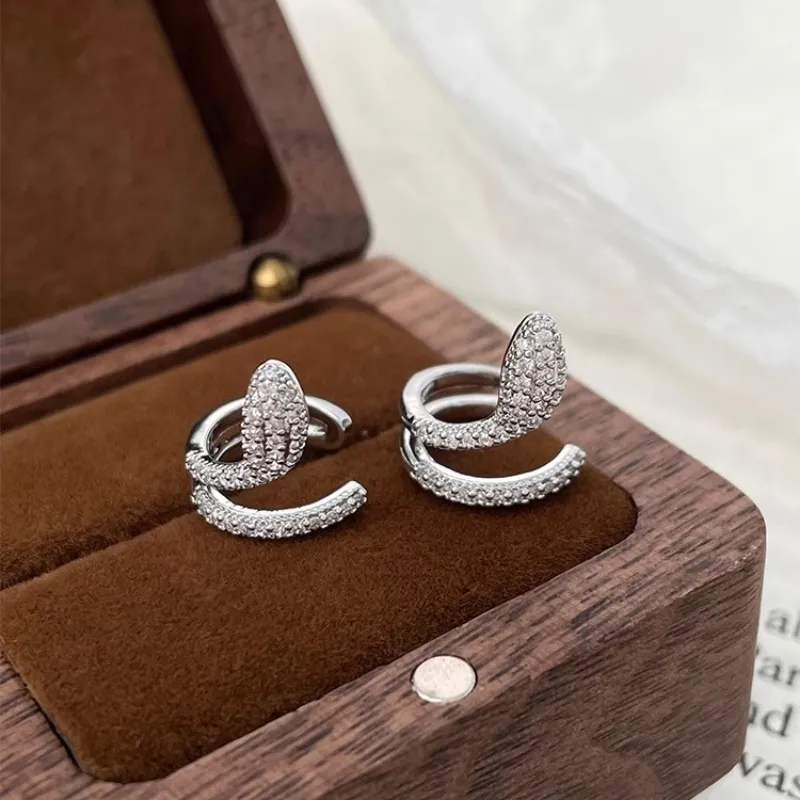 KING OF BLING Alloy With Zircon Clip On Earrings Unisex-2
