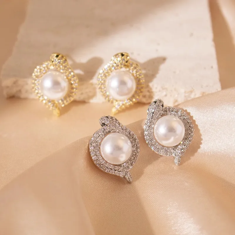 KING OF BLING Alloy With Zircon Stud Earrings Unisex-5