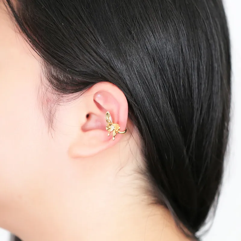 KING OF BLING Copper Clip On Earrings Women's Year Of The Snake Good Luck-2