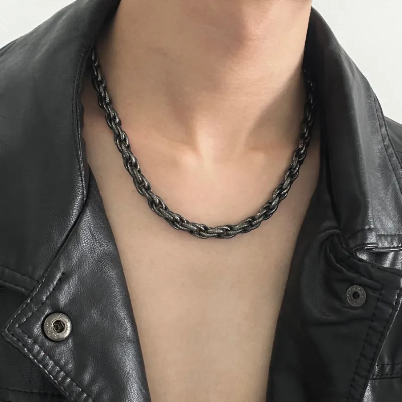 KING OF BLING Titanium Steel Necklaces Unisex Year Of The Snake Good Luck-6